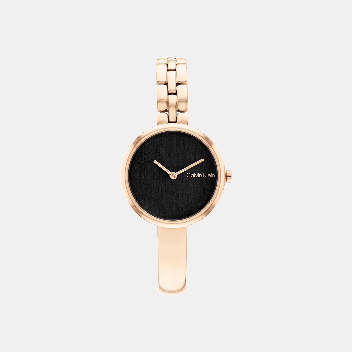 Bangled Women Quartz Black Dial Analog Stainless Steel Watch 25200280