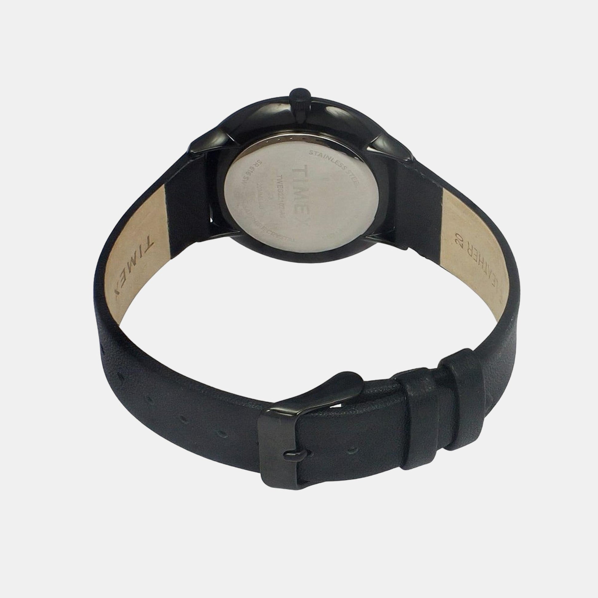 Fashion Men Quartz Black Dial Analog Leather Watch TWEG22102