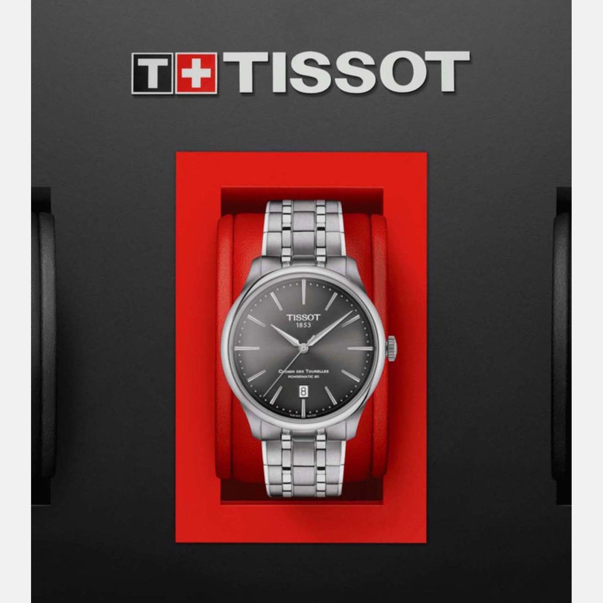 Chemin Des Tourelles Men Automatic Grey Dial Analog Stainless steel Watch T1398071106100