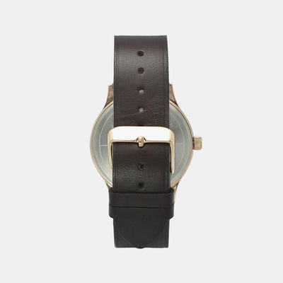 Fashion Men Quartz Blue Dial Analog Leather Watch TWEG19701