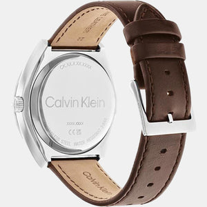 Casual Essentials Men Quartz Blue Dial Analog Leather Watch 25200200