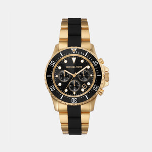 Everest Men Quartz Black Dial Chronograph Stainless Steel Watch MK8979