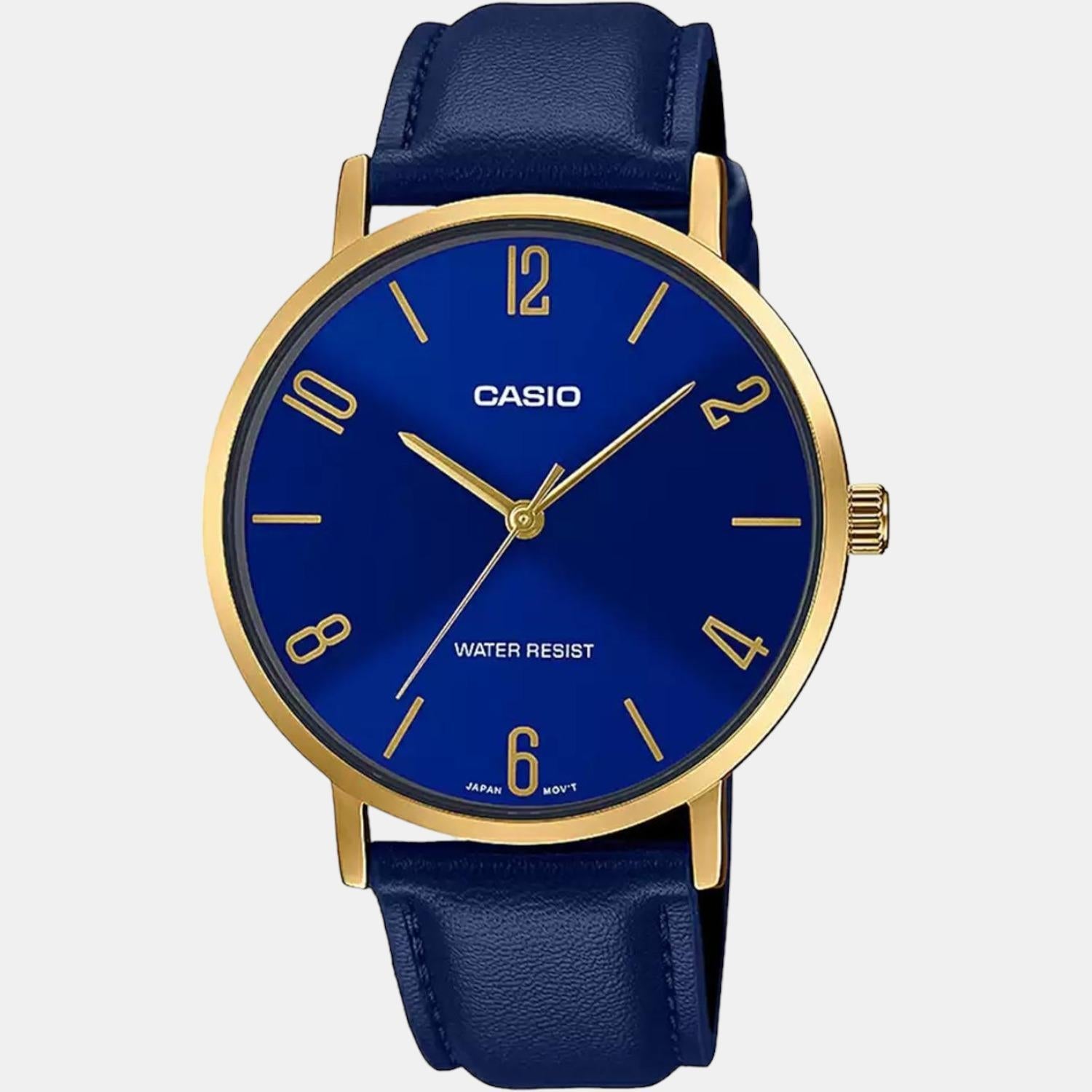Enticer Men Quartz Blue Dial Analog Leather Watch A1820