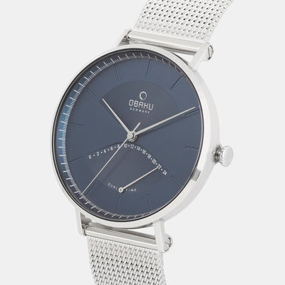 Elm Cyan Men Quartz Blue Dial Analog Stainless Steel Watch V213GUCLMC