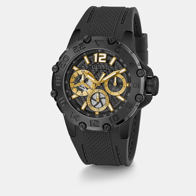 Contender Men Quartz Black Dial Chronograph Silicone Watch GW0640G2