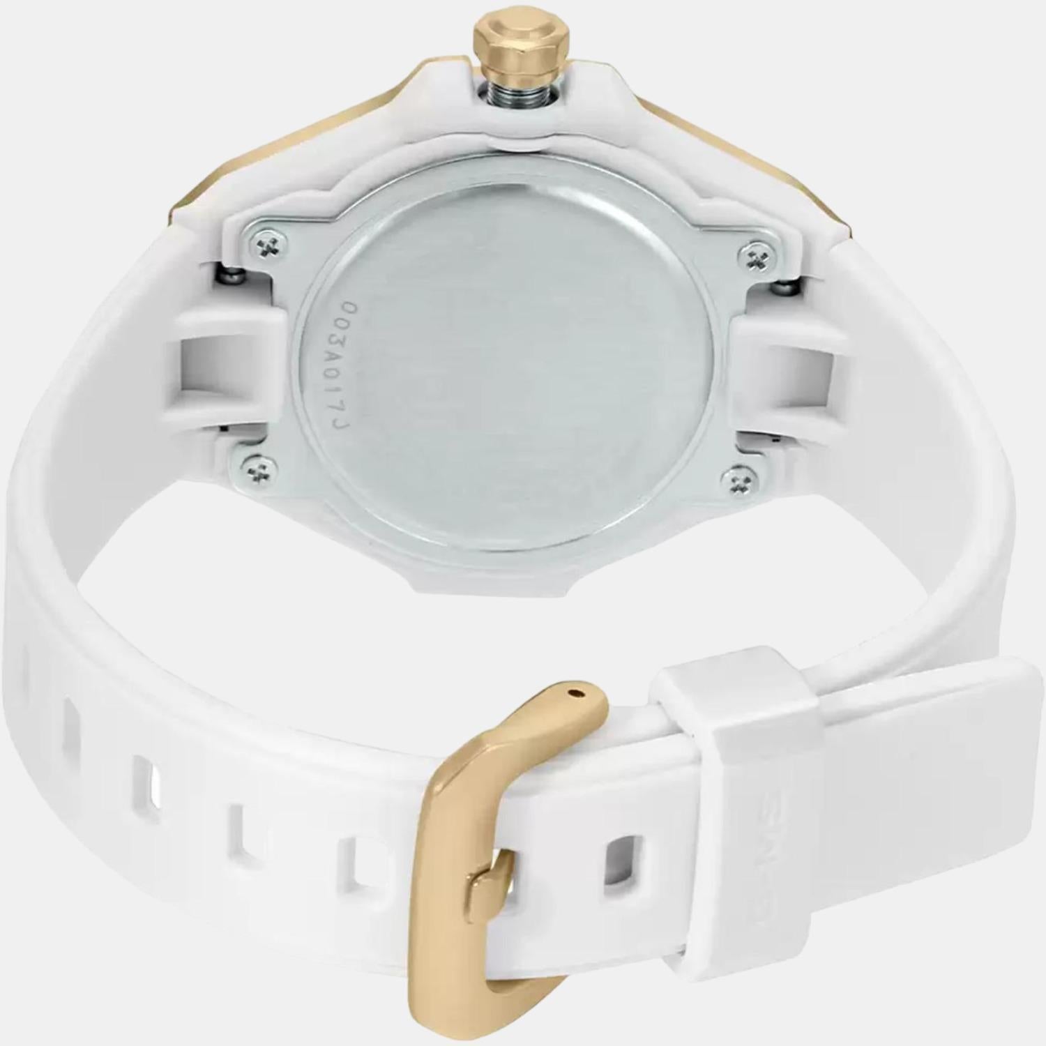 Baby-G Women Quartz White Dial Analog Resin Watch BX183