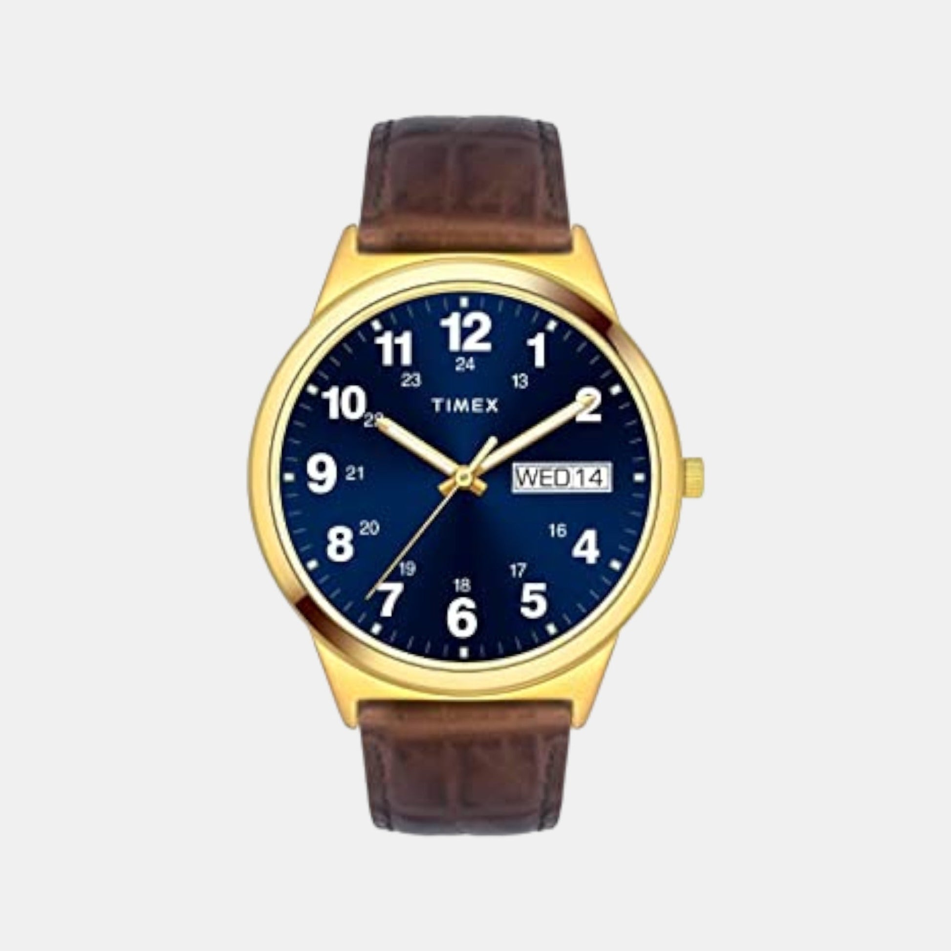 Classics Men Quartz Blue Dial Analog Leather Watch TWTG10001