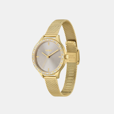 Flash Women Quartz Grey Dial Analog Mesh Watch 1540116