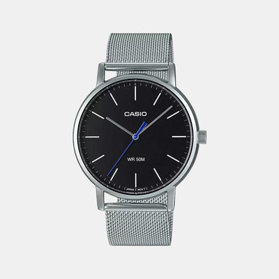 Enticer Men Quartz Black Dial Analog Stainless Steel Watch A1837