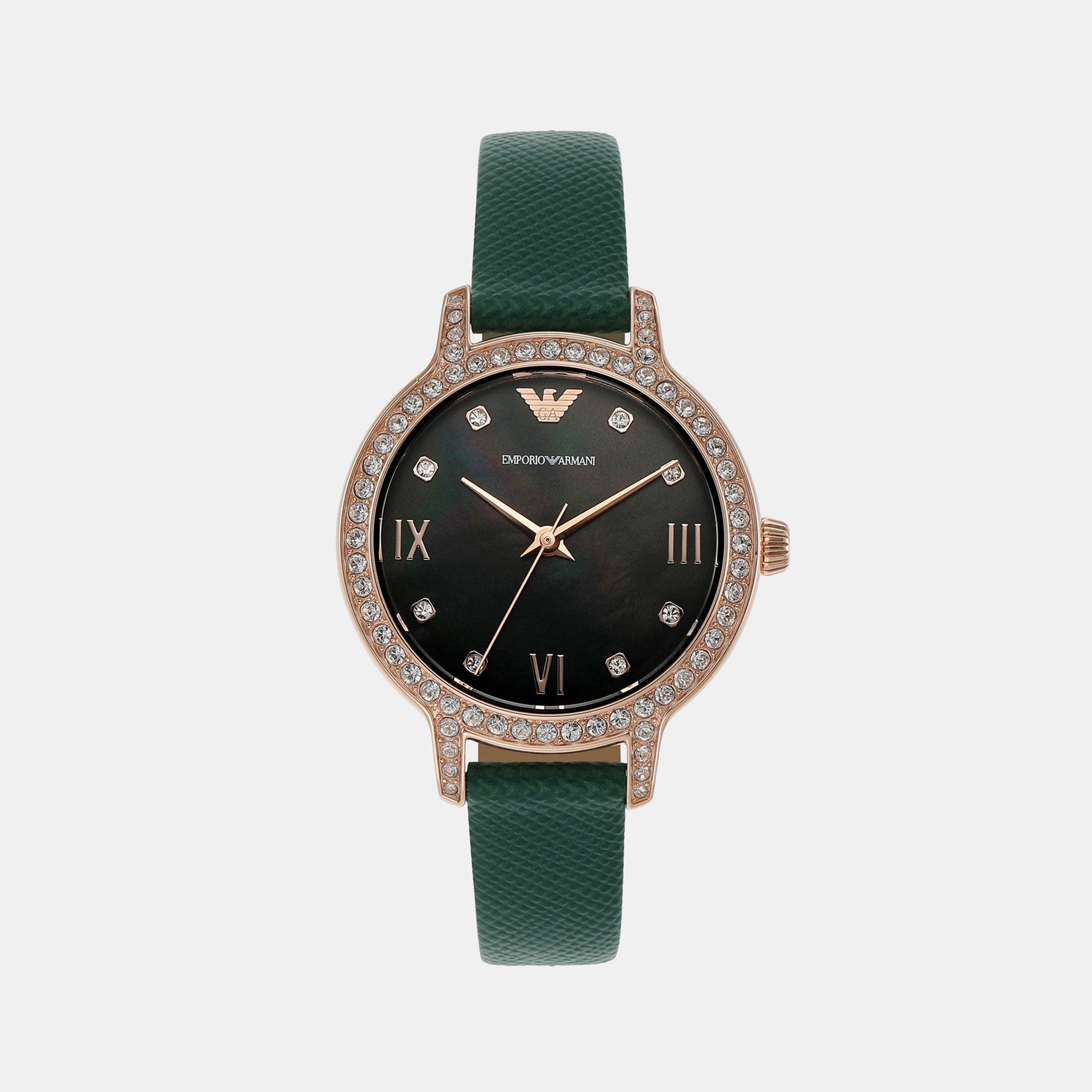 Cleo Women Quartz Green Dial Analog Leather Watch AR11577