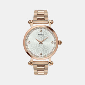 Fria Women Quartz Silver Dial Analog Stainless Steel Watch TWEL14301