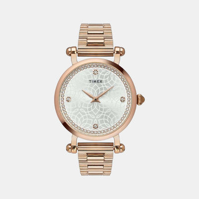 Fria Women Quartz Silver Dial Analog Stainless Steel Watch TWEL14301