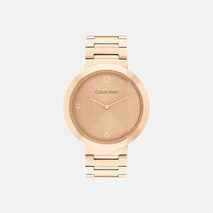 Ck Eccentric Unisex Quartz Rose Gold Dial Analog Stainless Steel Watch 25200291