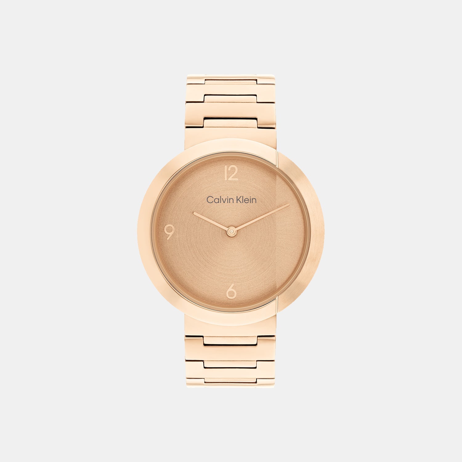 Ck Eccentric Unisex Quartz Rose Gold Dial Analog Stainless Steel Watch 25200291
