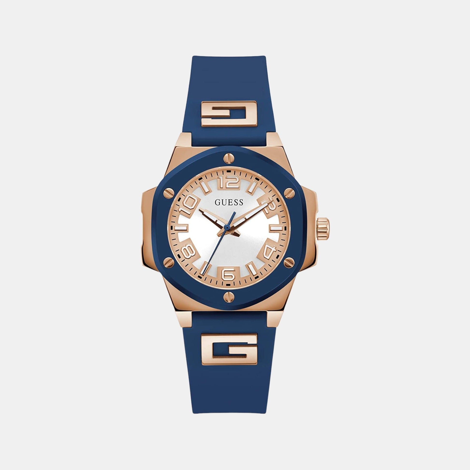 G Hype Women Quartz Two Tone Dial Analog Silicone Watch GW0555L4