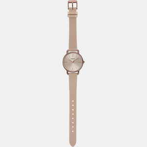 Enticer Women Quartz Rose Gold Dial Analog Leather Watch A1797
