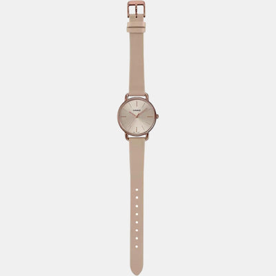 Enticer Women Quartz Rose Gold Dial Analog Leather Watch A1797