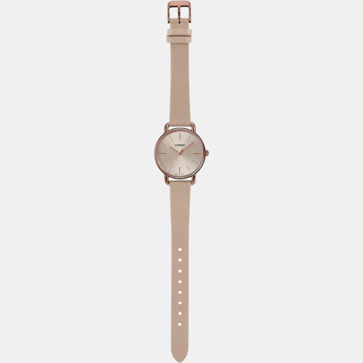 Enticer Women Quartz Rose Gold Dial Analog Leather Watch A1797