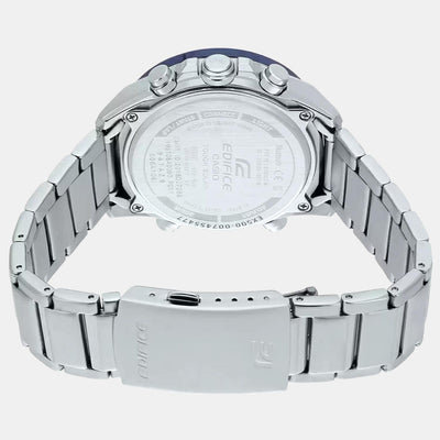 Edifice Men Quartz Black Dial Analog-Digital Stainless Steel Watch EX500