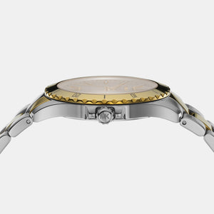 Everest Men Quartz Silver Dial Analog Stainless Steel Watch MK9141