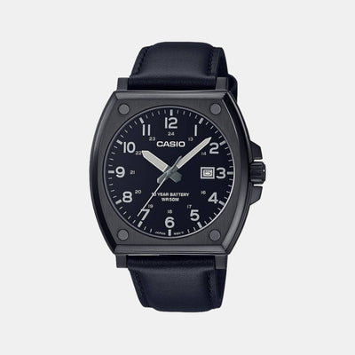 Enticer Men Quartz Black Dial Analog Leather Watch A2120