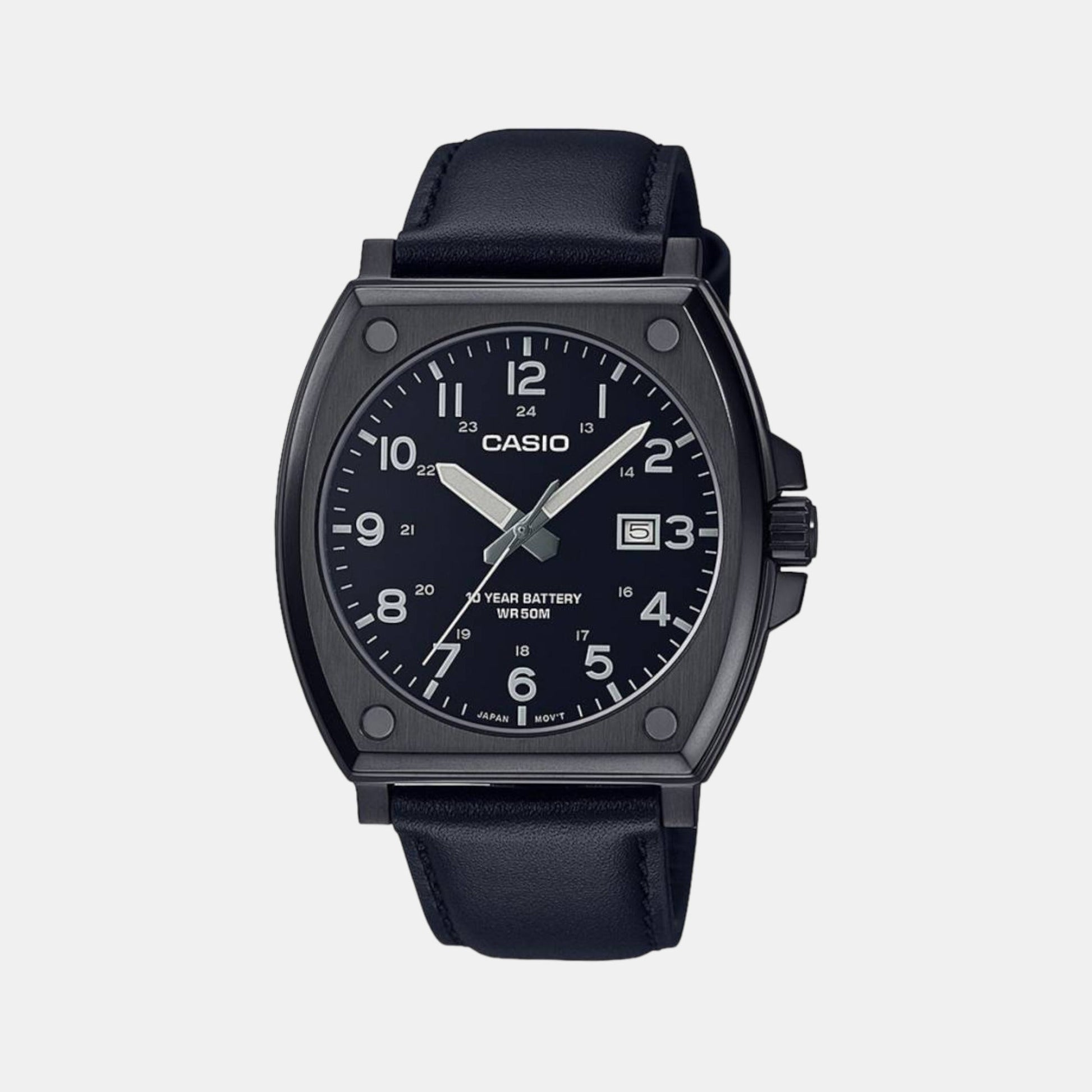 Enticer Men Quartz Black Dial Analog Leather Watch A2120