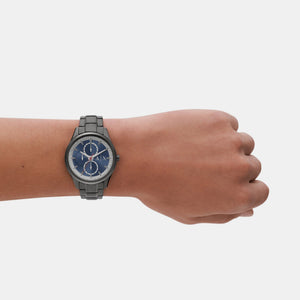 Dante Men Quartz Blue Dial Chronograph Stainless Steel Watch AX1871