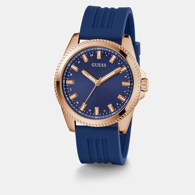 Champ Men Quartz Blue Dial Analog Silicone Watch GW0639G3