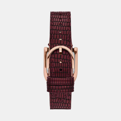 Harwell Women Quartz Rose Gold Dial Analog Leather Watch ES5301