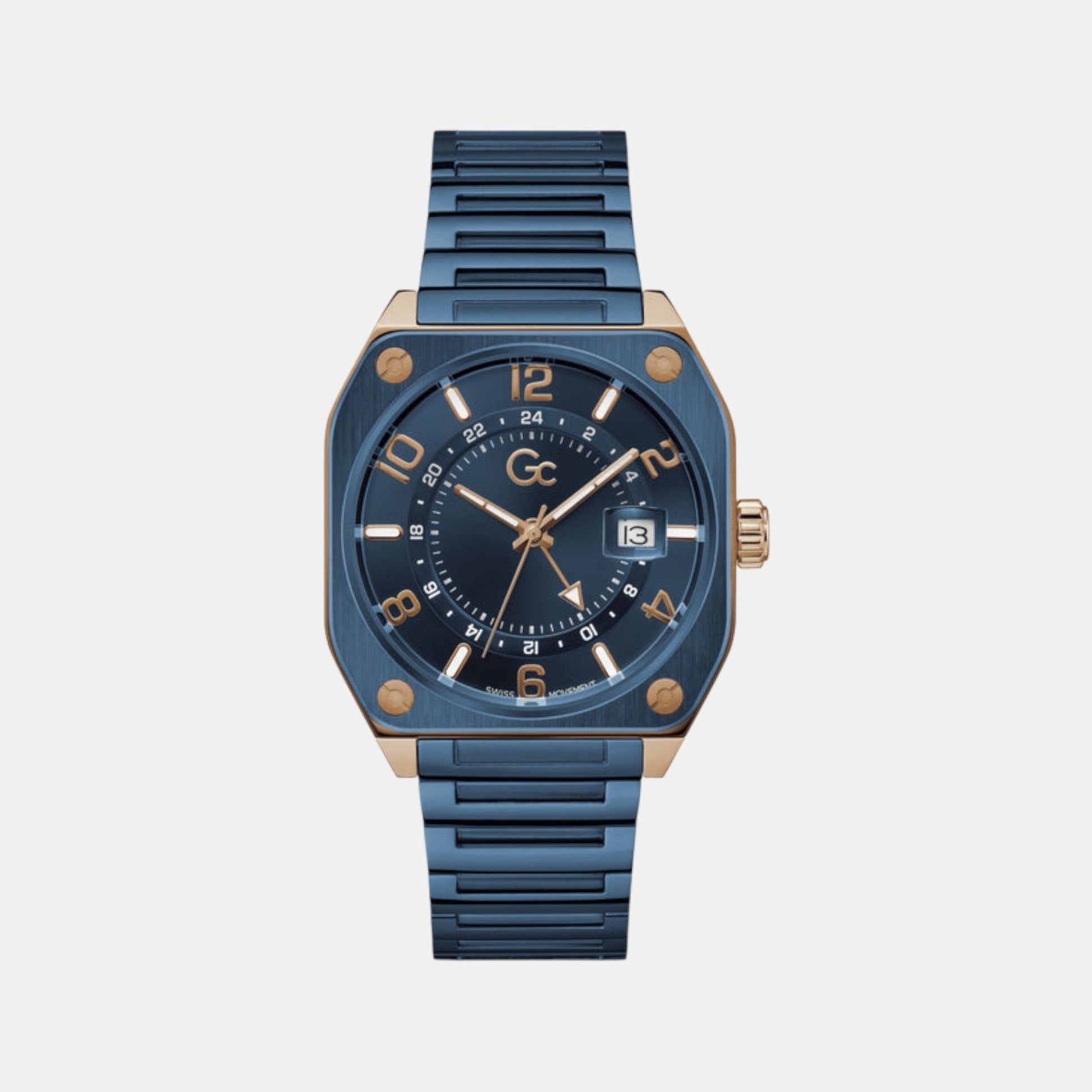 Airborne Men Quartz Blue Dial Analog Stainless Steel Watch Z16008G7MF