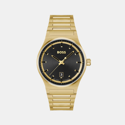 Candor Men Quartz Black Dial Analog Stainless Steel Watch 1514077