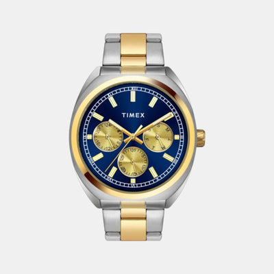 E Class Men Quartz Blue Dial Multi-Function Stainless Steel Watch TWEG22301