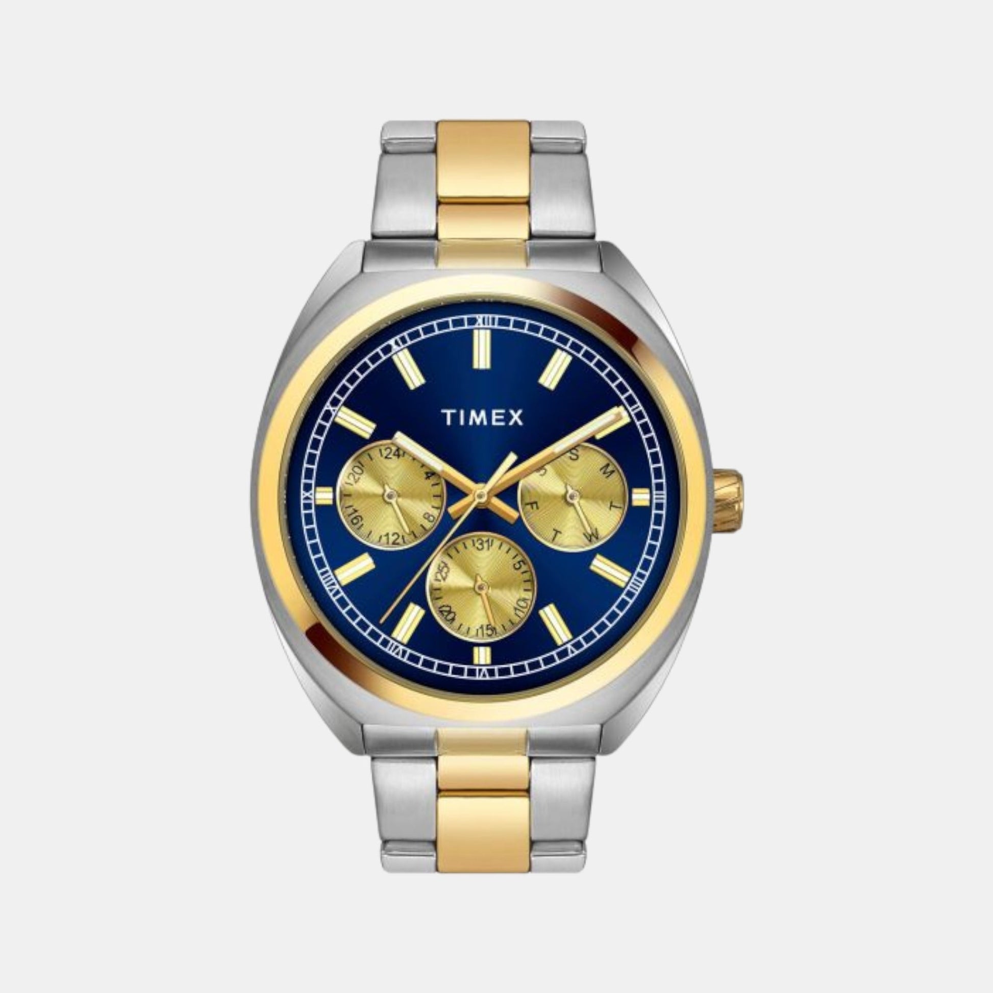 E Class Men Quartz Blue Dial Multi-Function Stainless Steel Watch TWEG22301