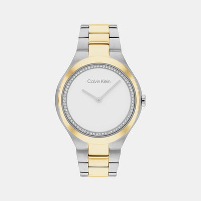 Admire Women Quartz Gold Dial Analog Stainless Steel Watch 25200366