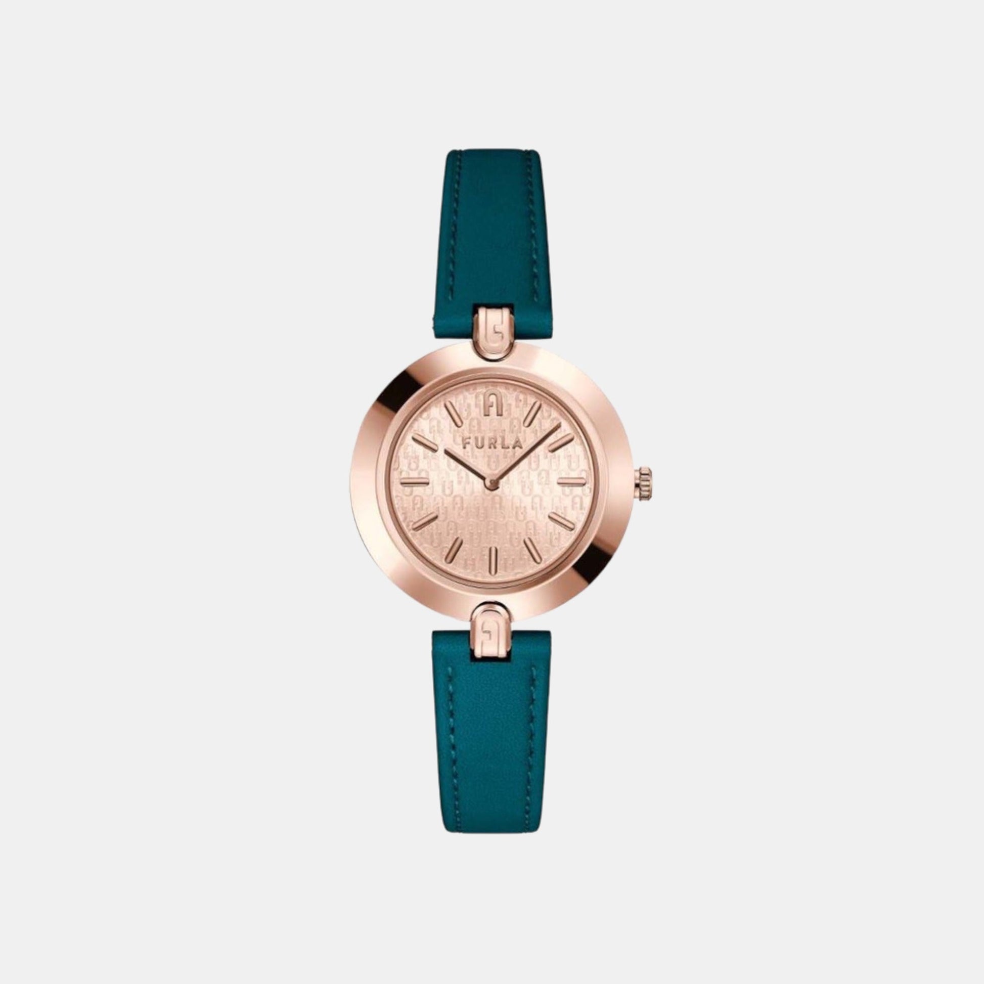 Furla Heritage Women Quartz Rose Gold Dial Analog Leather Watch WW00002008L3