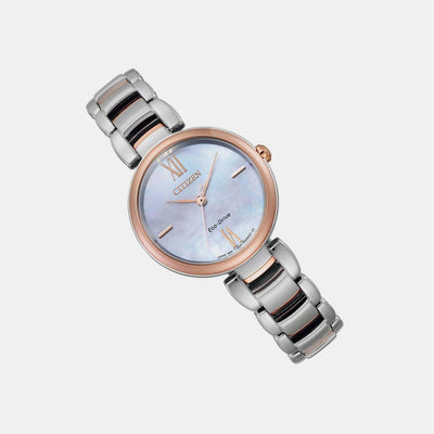 Citizen L Women Eco-Drive Pink Dial Analog Stainless Steel Watch EM0536-84Y