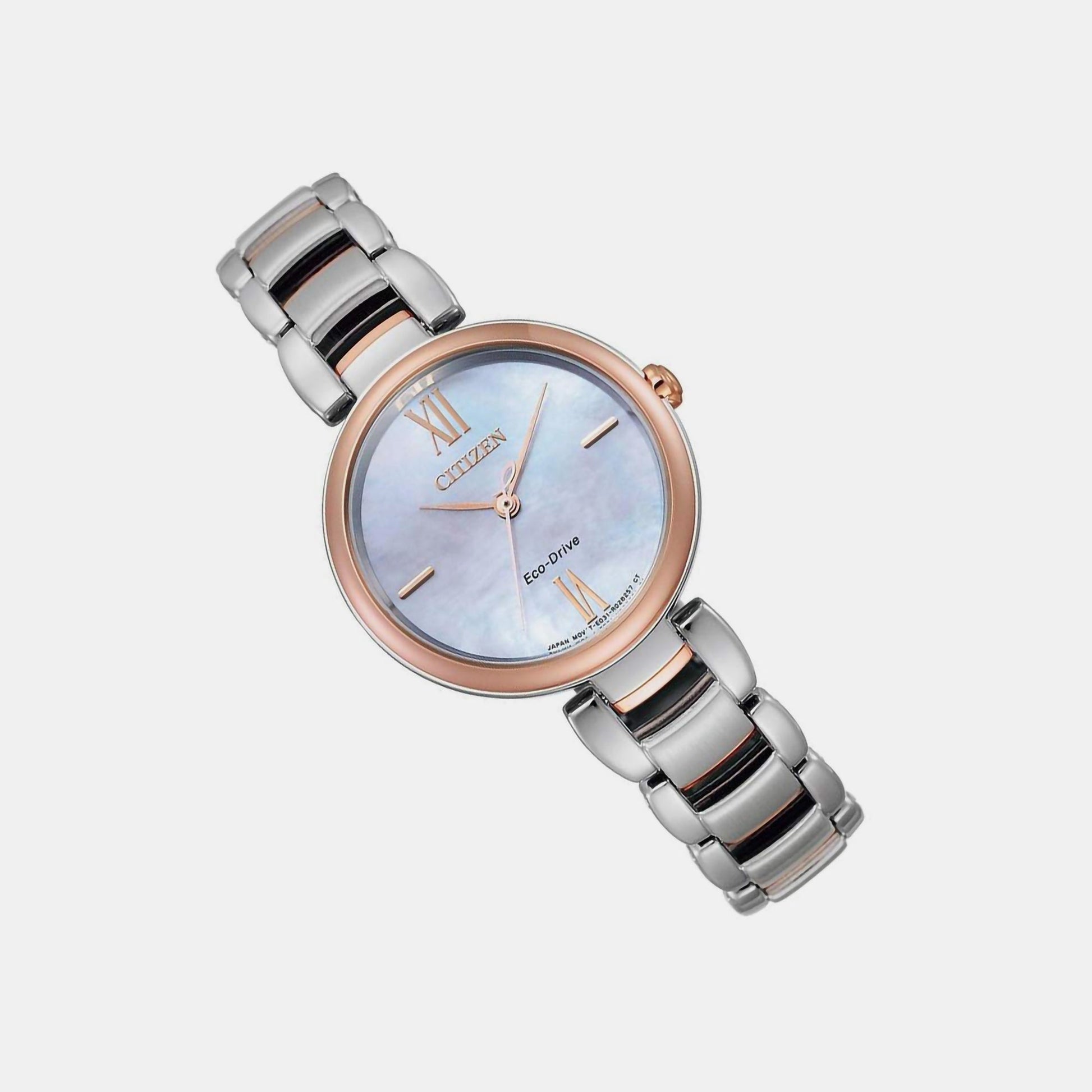 Citizen L Women Eco-Drive Pink Dial Analog Stainless Steel Watch EM0536-84Y