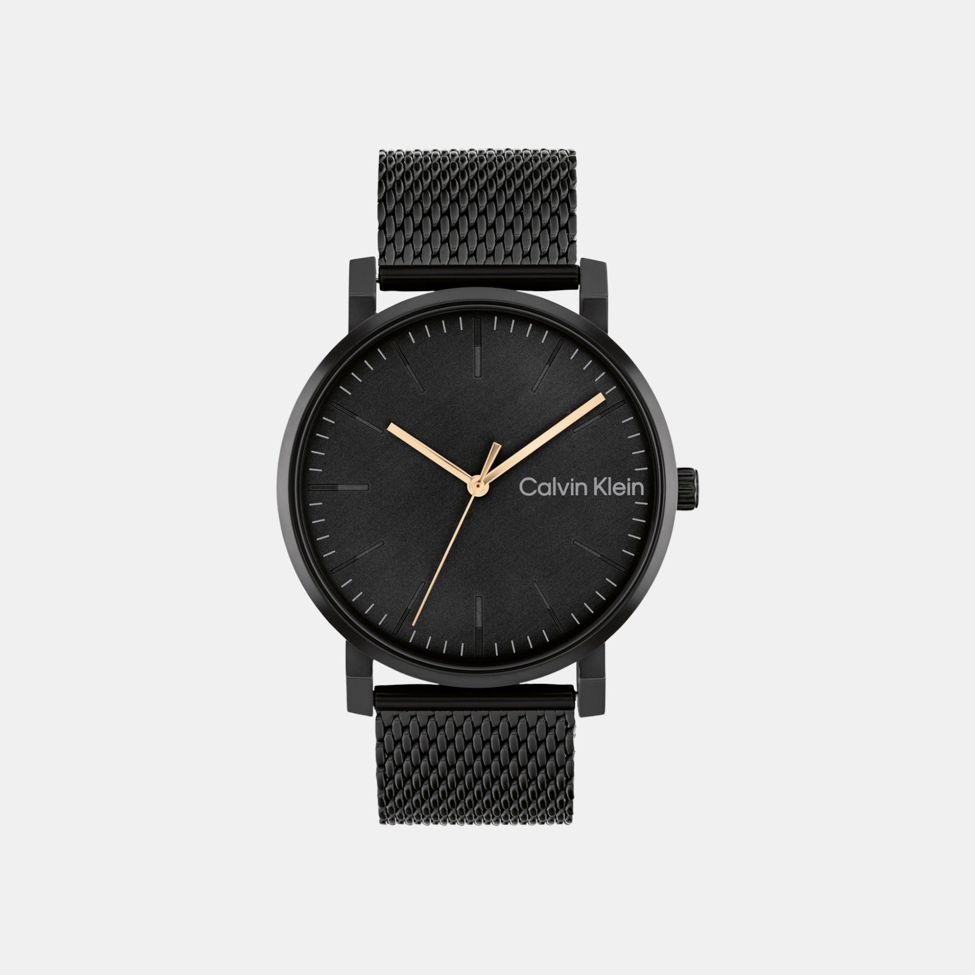 Ck Slate Men Quartz Black Dial Analog Stainless Steel Watch 25200259