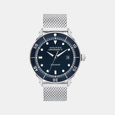 Heritage Men Quartz Blue Dial Analog Stainless Steel Watch 3650136