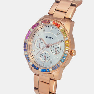 E Class Women Quartz Silver Dial Analog Stainless Steel Watch TWEL16802