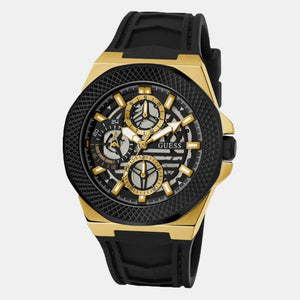 Front-Runner Men Quartz Black Dial Multi-Function Silicone Watch GW0577G2