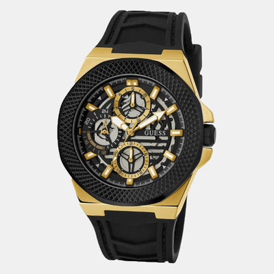 Front-Runner Men Quartz Black Dial Multi-Function Silicone Watch GW0577G2