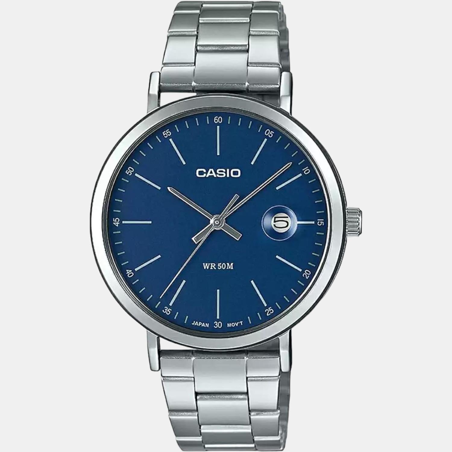 Enticer Men Quartz Blue Dial Analog Stainless Steel Watch A1832