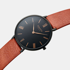 Folie Tan Men Quartz Black Dial Analog Leather Watch V283GXBBRZ