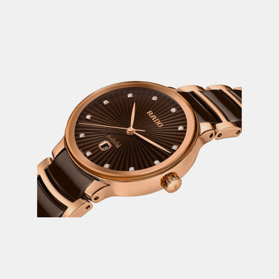 Centrix Women Quartz Brown Dial Chronograph Ceramic Watch R30024732