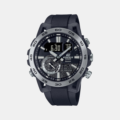 Edifice Men Quartz Black Dial Analog-Digital Resin Watch ED578