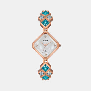 Fria Women Quartz Mother Of Pearl Dial Analog Brass Watch TWEL17200