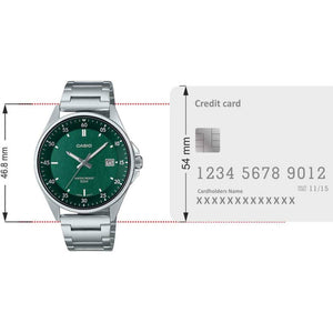 Enticer Men Quartz Green Dial Analog Stainless Steel Watch A2101