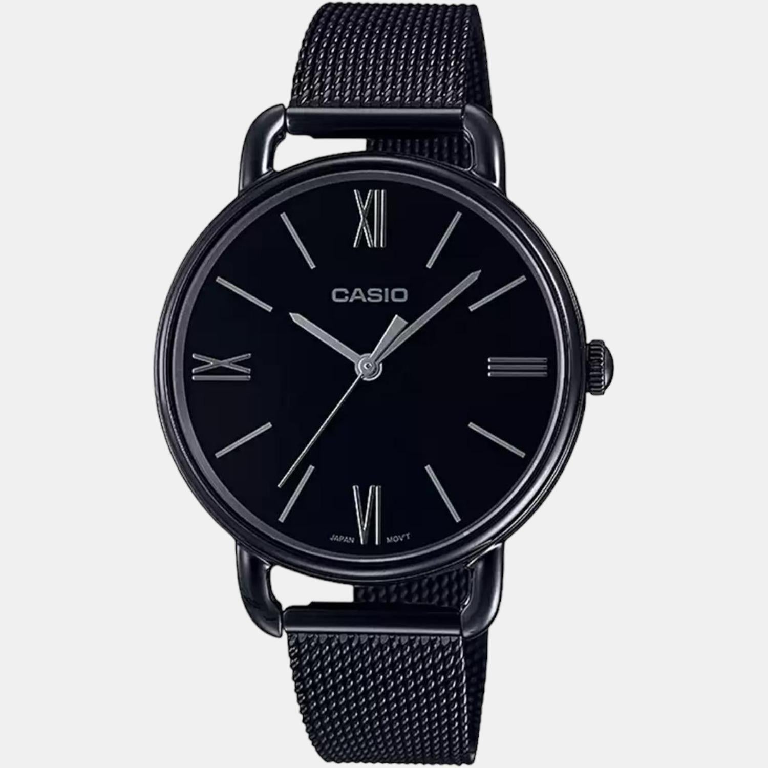 Enticer Women Quartz Black Dial Analog Stainless Steel Watch A1804