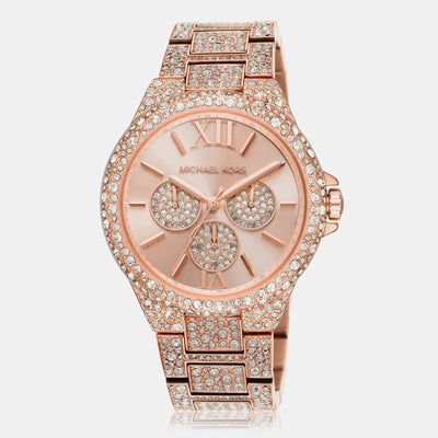 Camille Women Quartz Rose Gold Dial Chronograph Stainless Steel Watch MK6961